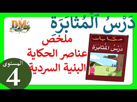 درس المثابرة حكاية درس المثابرة عربية المستوى الرابع اليوم 1 المرحلة 2 ديما نجاح عناصر الحكاية 