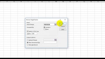ANOVA and Simple Linear Regression in Excel