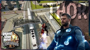 GTA SA Mod THOR Infinity War Gameplay!! | GTA San Andreas Mod THOR Stormbreaker Infinity War