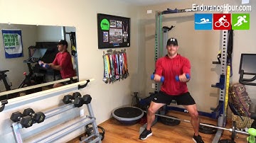 Sumo Squats With Biceps Curls on Endurance Hour