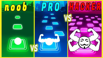NOOB vs PRO vs HACKER - Tiles Hop Edm RUSH!