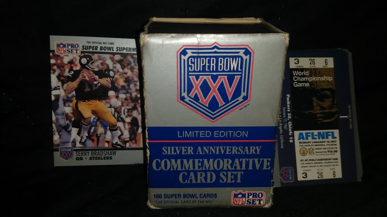 Rare Super Bowl XXV Silver Anniversary Card Set!