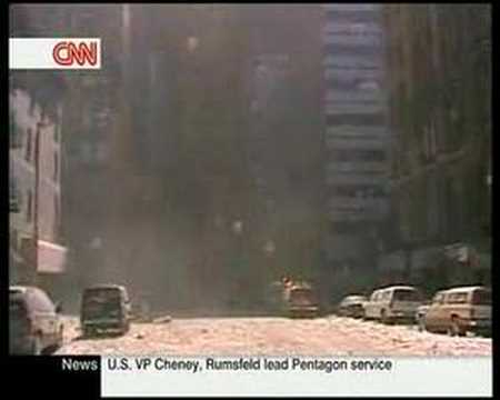 WTC7, about to blow up, CNN