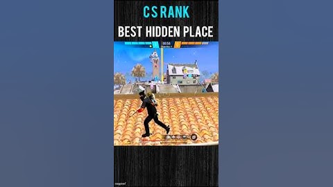 Cs rank best hidden place in clock tower | Clock tower hidden place || free fire hidden place#shorts