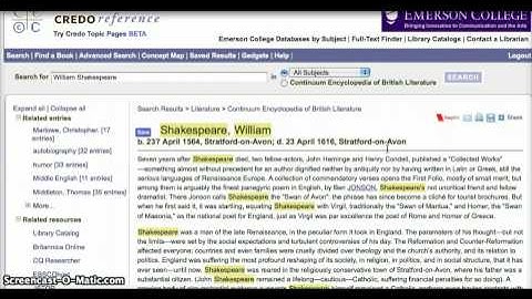 Getting Started with Credo Reference