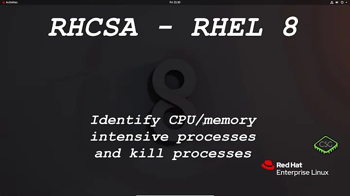 RHCSA RHEL 8 - Identify CPU/memory intensive processes and kill processes