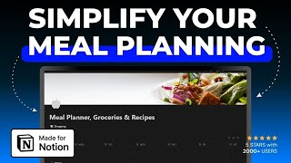 Plan Meals &amp; Groceries in Minutes with This Notion Template!