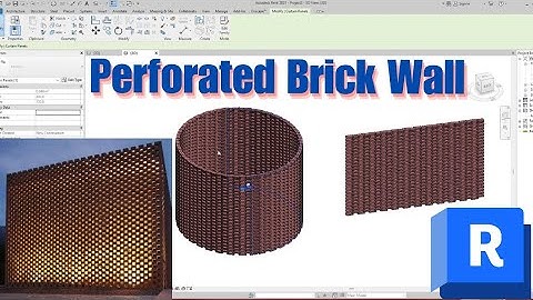 How to create Perforated Brick Wall in Revit | 45 Degree Studio #bim #revit #bimsoftware