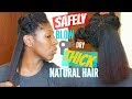 How to: SAFELY Blow Dry THICK, KINKY NATURAL HAIR | Reduced Manipulation & Breakage!!!