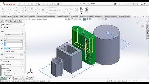 SolidWorks Tutorials | Basics | 02- Extruded Cut