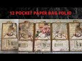 PAPER BAG FOLIO WITH 12 POCKETS USING OUR LARGE PAPER BAGS