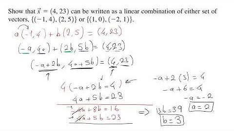 MCV4U/Grade 12 Calculus & Vectors - 6.8 Linear Combinations and Spanning Sets