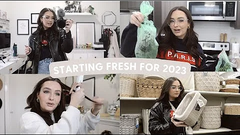 FRESH START! 2023 Goals, Home Organization + Healthy Grocery Haul!