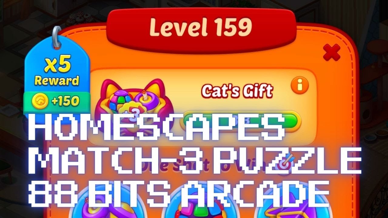 🛋️ Homescapes 🛋️ Match-3 Puzzle Level 159 (Playing Till Clear) One Shot To Win !