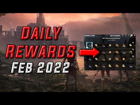 Daily Login Rewards - Sun's Dawn Rewards - February 2022 - Elder Scrolls Online (ESO)