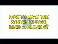 How to load the modal on page load angular 6?