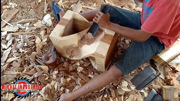 MAKING A TWISTED STOOL. AMAZING SKILL