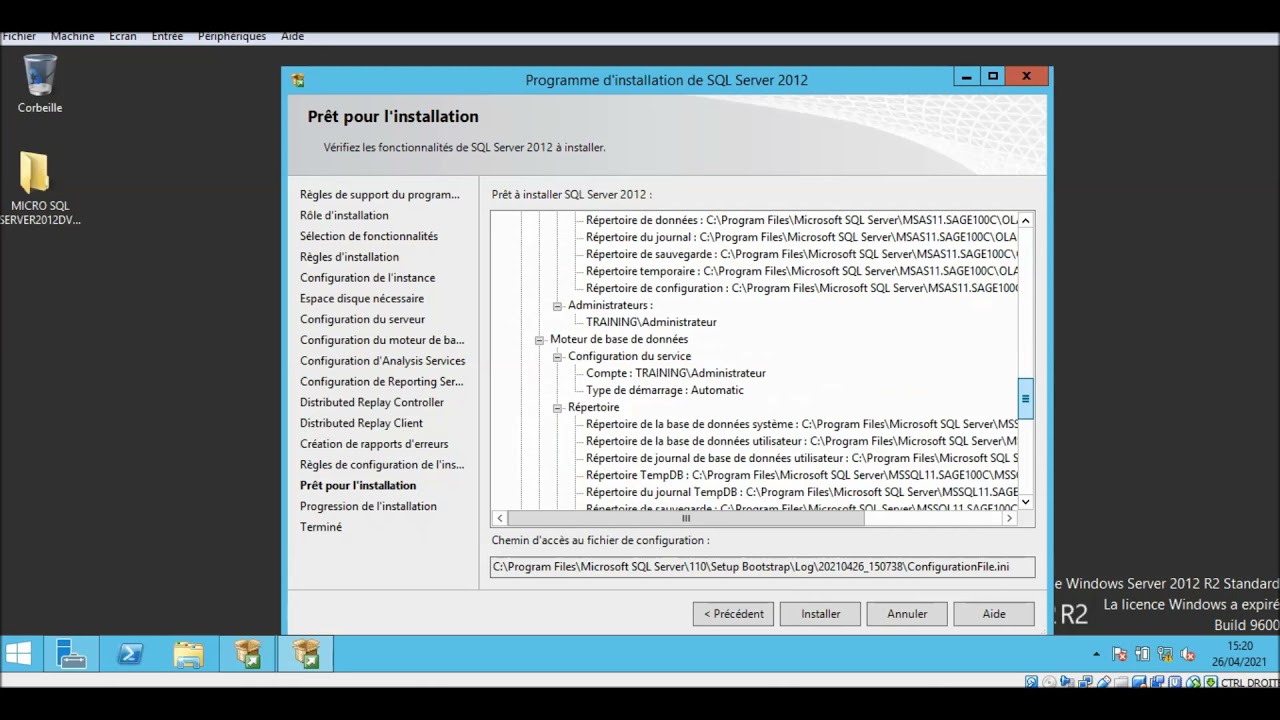 Déploiement de sage saari sur Win serveur 2012: Deuxième partie