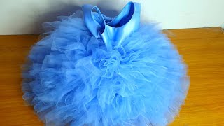 How to sew a cascade tulle dress for kids (clouding) screenshot 2