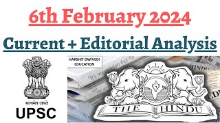 6th February 2024 - Daily (Editorials+CA) analysis for competitive exams
