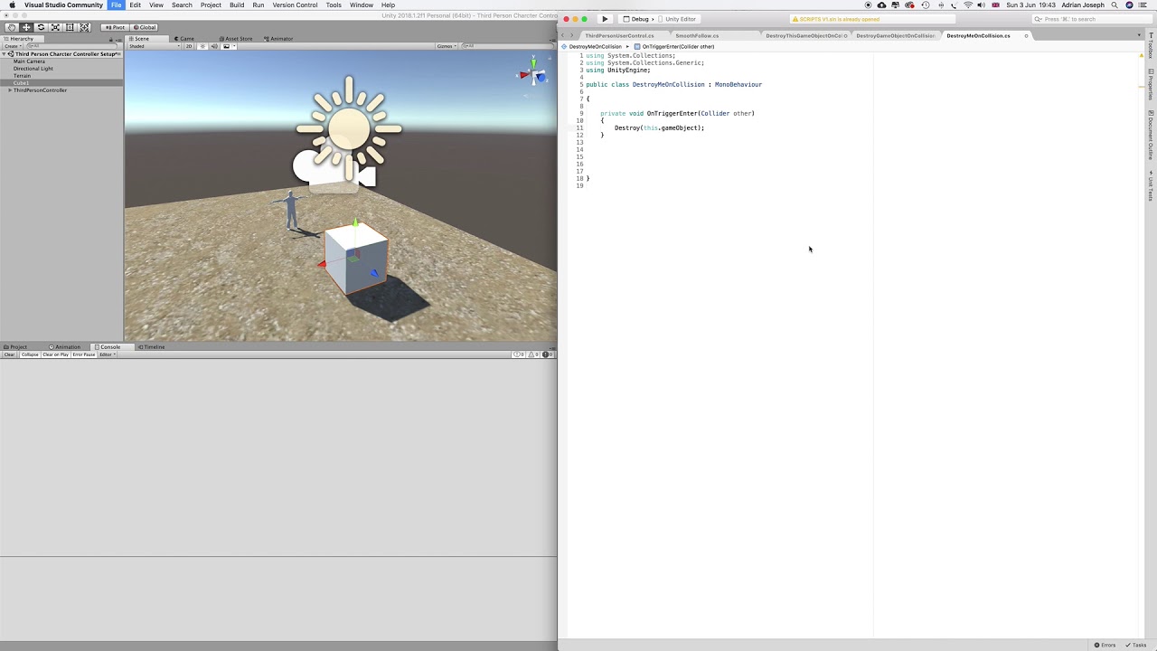 Destroy Gameobject Destroy Game Object - YouTube