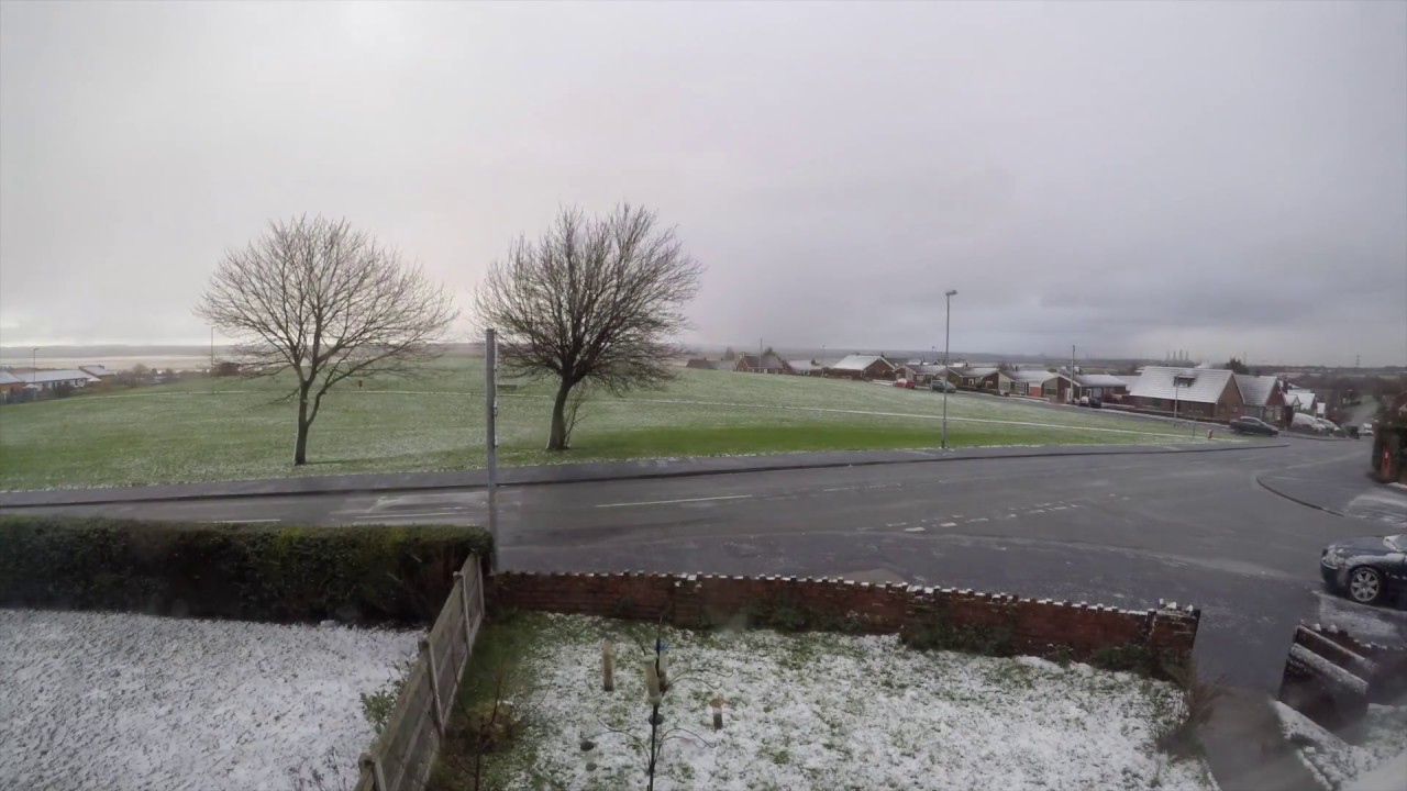 Snow In Flint North Wales December 2017, Time Lapse GoPro Hero5 YouTube