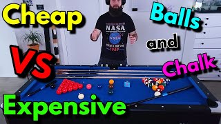 Review : Cheap VS Expensive pool/snooker balls and chalks.