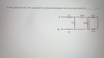#jee main 2023, in the given circuit, the equivalent resistance between the terminal a and b is ___