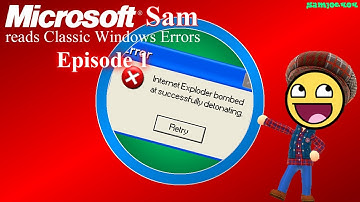 the Windows XP narrator reads funny errors