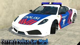 Ferrari Police Car Mod / Ferrari Polisi Car Mod For Bus Simulator Indonesia - Android Gameplay screenshot 2
