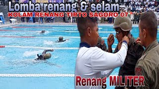 Lomba Renang MILITER, kolam TIRTO SAGORO 07 TNI AL Kupang.
