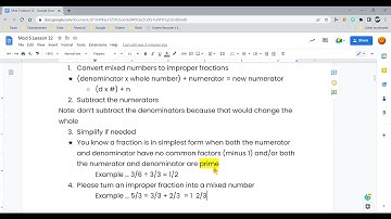 Subtracting a Mixed Number from a Fraction ... EngageNY Mod 5 Lesson 32