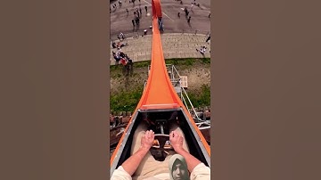 What if hotwheels existed in the real world? #hotwheels #rollercoaster #themepark #trending