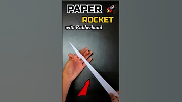 paper rocket with rubber band 🚀 shorts#