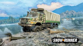 ДОСТАВКА ГРУЗОВ НА MERCEDES BENZ ZETROS! SNOWRUNNER С МОДАМИ!