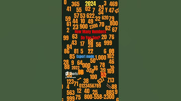 How many Numbers Do You See? (Expert Version)