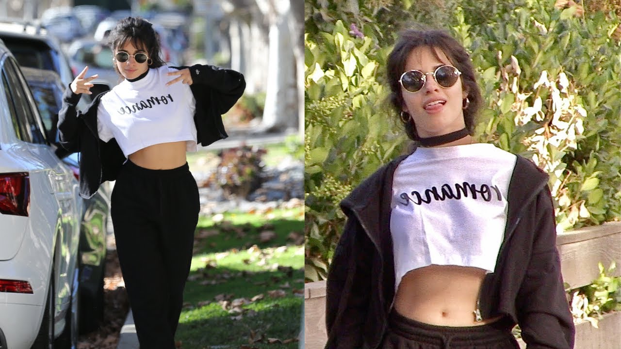 Camila Cabello Lifts Shirt & Reveals Bra In Crop Top While Walking –  Hollywood Life