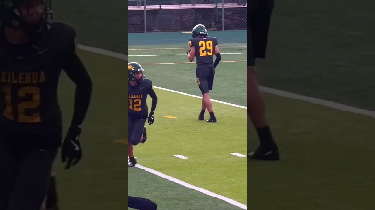 Nakoa Punley-Gelacio Class of 2027 | Leilehua High School | 5”10’ | WR, SLOT JUNIOR clips vs Iolani