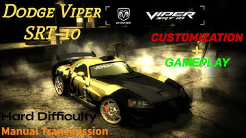 NFS Most Wanted 2005 | Viper | Customization and Gameplay | Hard Difficulty | Manual Transmission