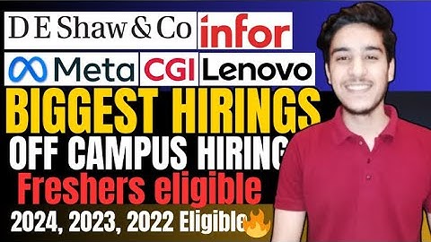 DESHAW, INFOR, CGI, NTT DATA, META off campus drive for 2024 batch | Accenture, Deloitte, IBM, TCS