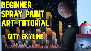 BEGINNERS Spray Paint Art Tutorial - Episode 08 (City Skyline)