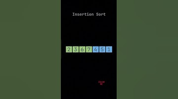 Thuật toán insertion sort (sắp xếp chèn thêm) #shorts #laptrinh