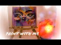 PAINT WITH ME ✨ aesthetic acrylic eye painting 🌻| witchy eye painting 🧿🧙‍♀️