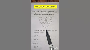 APSC CSAT question #drfuture #maths #vendiagram #apsc #csat #csatmaths