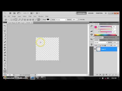 How to make a Heart Shape using Photoshop CS5 - YouTube