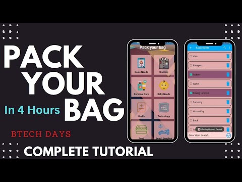 Pack Your Bag App Complete Project | Step by Step | Android Project Java | Android Studio