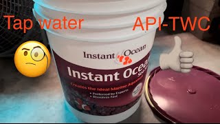 Instant ocean and API tap water conditioner WC #tapwater #reeftanks #aquarium #coral