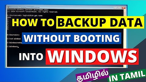 How To Backup Data Without Booting Into Windows | in Tamil