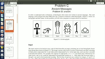 Problem C. Ancient Messages (ACM-ICPC World Final 2011)