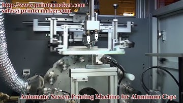 Automatic Screen Pad Printing machine for caps sidewall and top (SCUV-16B)